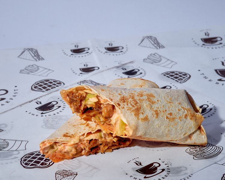 Cafe Rio fresh chicken burrito with guacamole