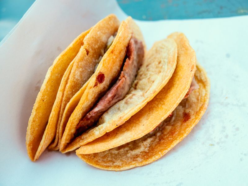 Cafe Rio vegetarian black bean and roasted veggie taco